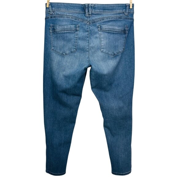 Democracy Womens Jeans Ab Technology Light Wash Stretch Denim Distressed Size 12 - Picture 6 of 12